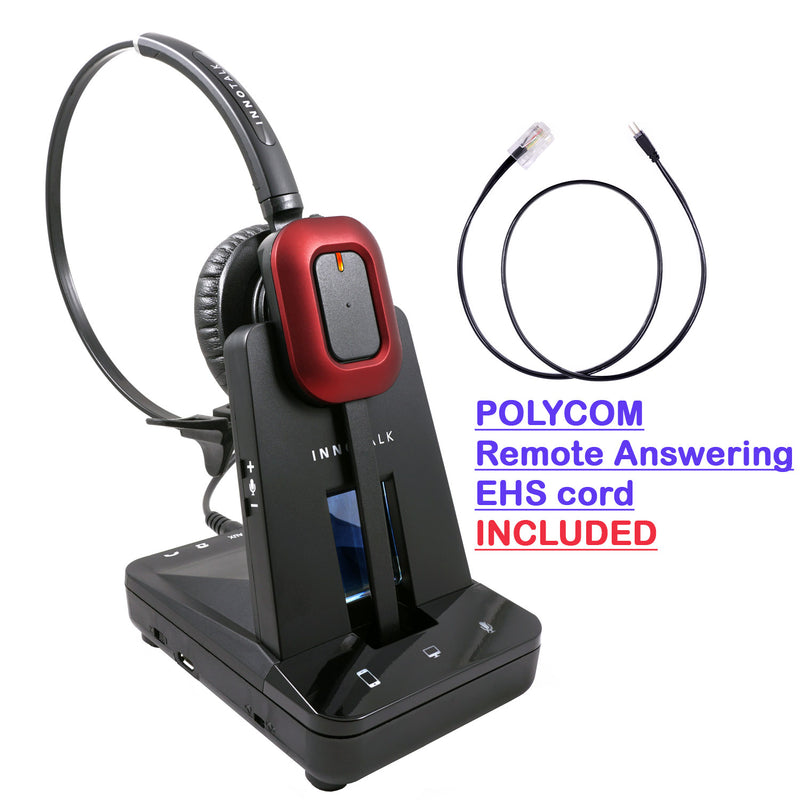 Polycom VVX, Computer and Bluetooth 3-in-1 Wireless Headset - Work Polycom Any VVX models like VVX101, VVX 150, VVX201, VVX300, VVX400, VVX500, VVX600, VVX1500