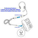 Quick Disconnect Cord allows you to walk away without remove the headset from your head