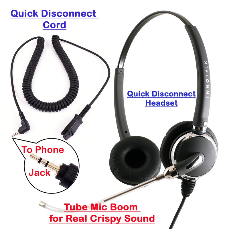 Plantronics Quick Disconnect Built Headset and 2.5mm Headset Plug Cord
