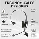 RJ9 Headset Universal - Plantronics compatible QD - Cost Effective Monaural Headset + Universal Compatible RJ9 cord