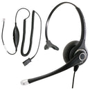 RJ9 Headset Universal - Best Sound Phone headset + Universal Compatible RJ9 Headset Adapter built in Plantronics compatible QD