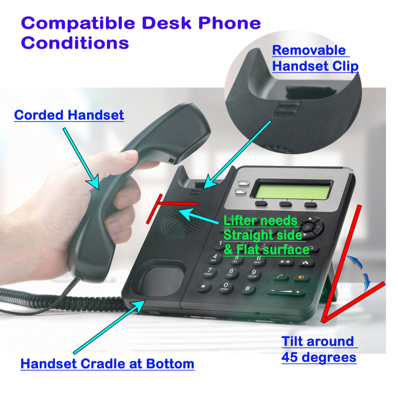 Desk Phone, Computer Phone & Bluetooth Wireless Headset with Remote Answering Handset Lifter (Explorer)
