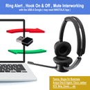 Stereo Wireless Bluetooth Headset as Professional Phone Call Headset Headphone with noise cancelling microphone includes USB Dongle for Computer Softphones, iPhone