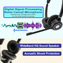 Stereo Wireless Bluetooth Headset as Professional Phone Call Headset Headphone with noise cancelling microphone includes USB Dongle for Computer Softphones, iPhone