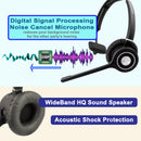 Professional Single Speaker Wireless Bluetooth Headset with Noise Cancel Microphone as Special Phone Call Headset Headphone including USB Dongle for All Computer Softphones, iPhone