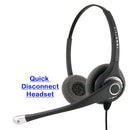 Phone headset for Customer Representative - Super Sonic Pro Binaural Headset in Jabra Compatible QD