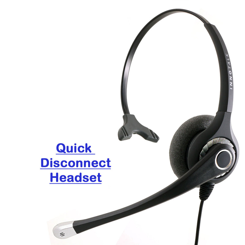 Phone headset - Sound Enhanced Professional Monaural Headset with Jabra GN netcom Compatible QD