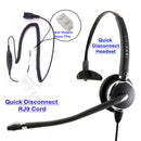 RJ9 Headset Universal - Luxury Professional Monaural Headset + Universal RJ9 cord, Compare GN1200 Smart cord