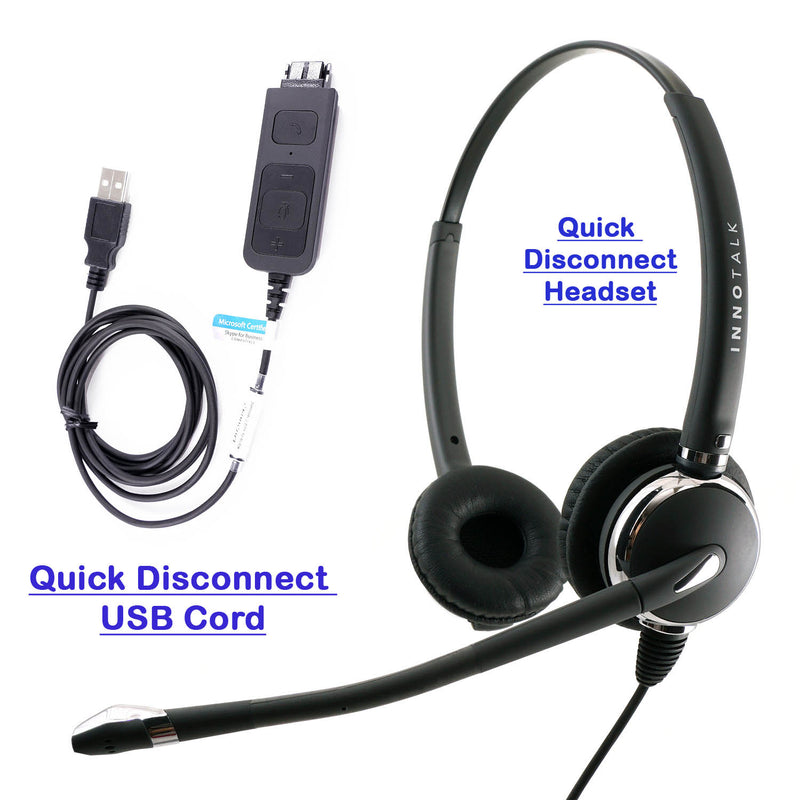 USB Headset Best Computer Headset Plug N Play USB Headset Adapter built in Jabra GN netcom compatible quick disconnect