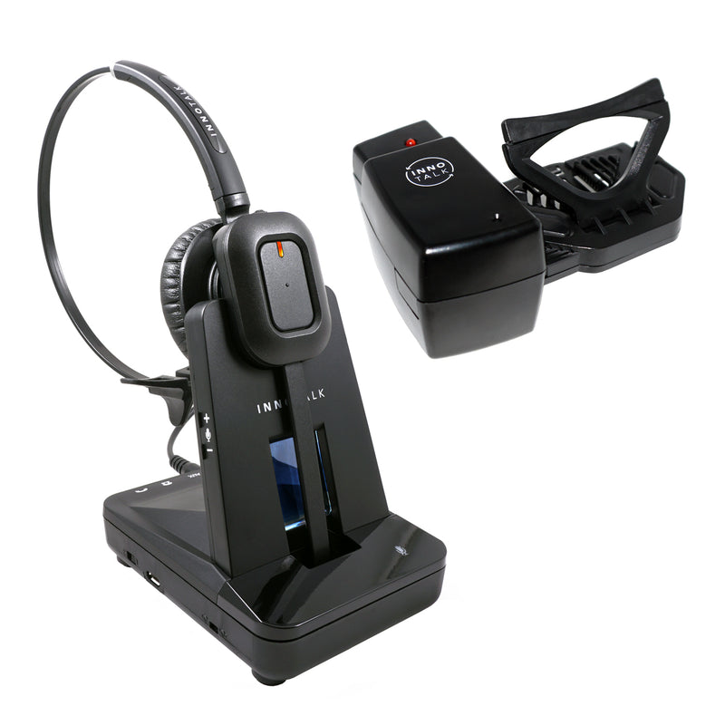 Desk Phone Wireless Headset with Remote Answering Handset Lifter (Explorer)