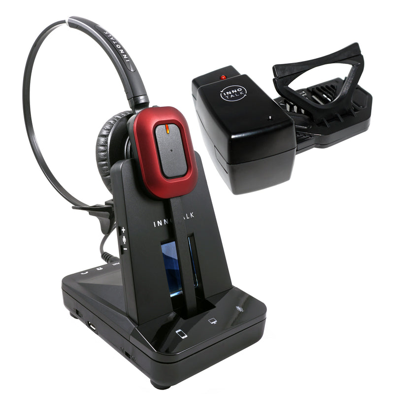 Desk Phone, Computer Phone & Bluetooth Wireless Headset with Remote Answering Handset Lifter (Explorer)