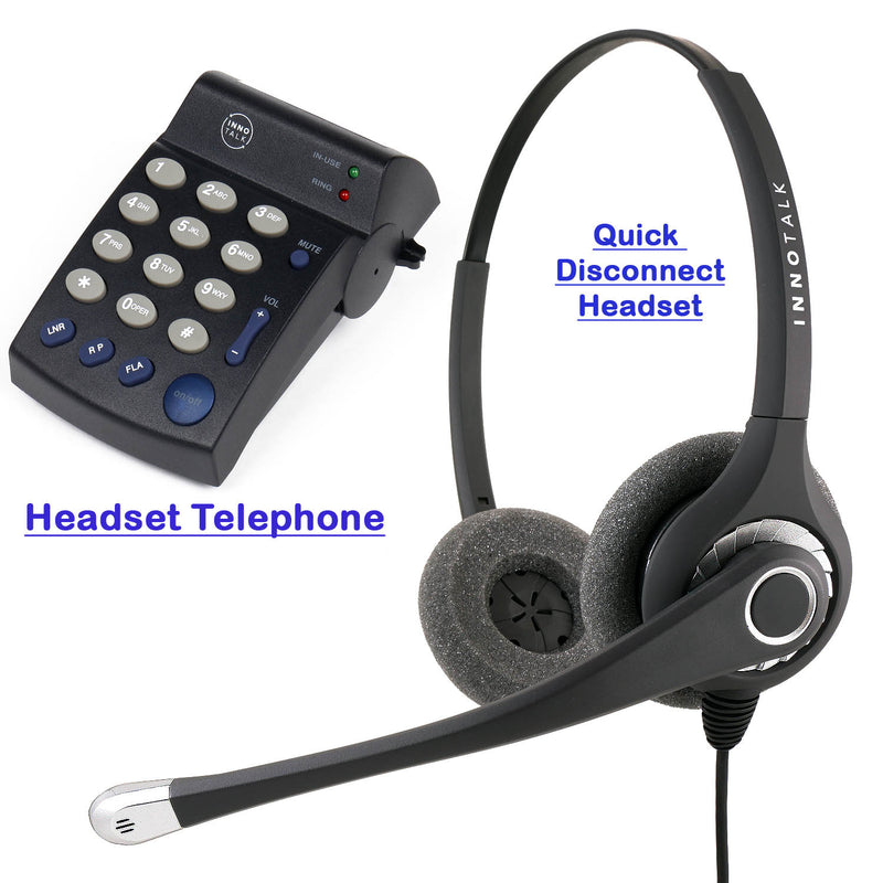 Headset Telephone Package - Best Sound Professional Phone Headset + Headset Telephone for Telemarketing as Agent Headset