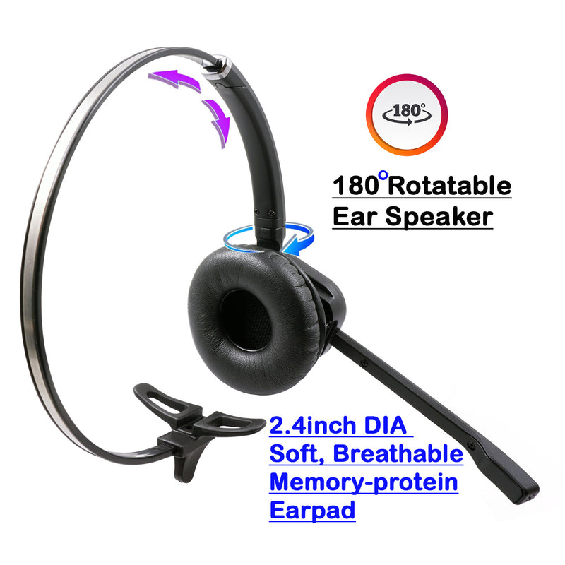 Desk Phone, Computer and Bluetooth 3-in-1 Wireless Headset (Explorer)