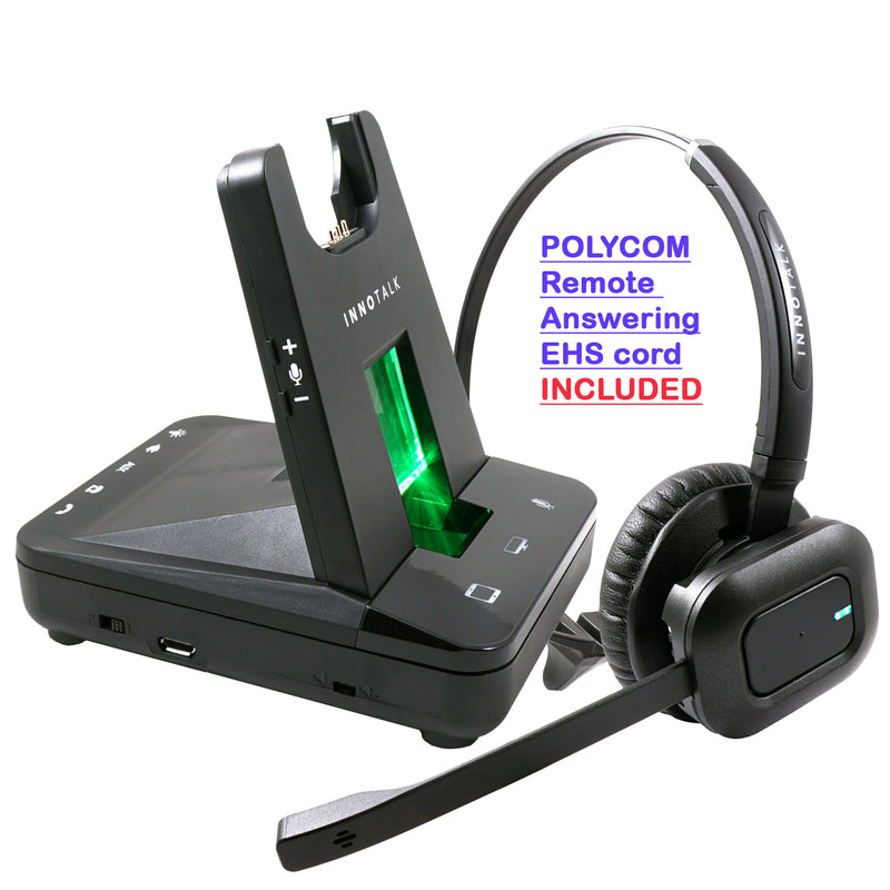 Polycom VVX, Computer and Bluetooth 3-in-1 Wireless Headset - Work Polycom Any VVX models like VVX101, VVX 150, VVX201, VVX300, VVX400, VVX500, VVX600, VVX1500