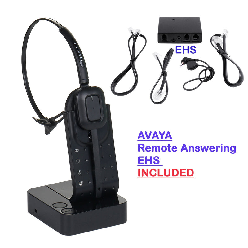 Avaya 1416, 1608, 6416, 9404, 9508, 9620 Wireless Headset for Office Phone with Remote Answering Cord