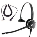 Polycom IP 320, 321, 330, 331 Monaural Headset - Plantronics compatible QD + 2.5 mm Polycom Phone Headset Adapter