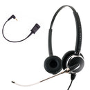 Innotalk Voice Tube Binaural Headset + 2.5 mm Phone Headset Adapter with Plantronics compatible QD