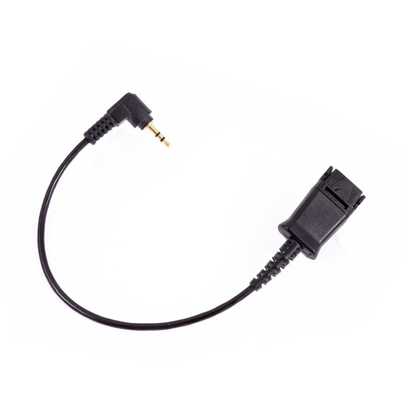 2.5 mm Quick Disconnect Headset Adapter Plug (8")-Plantronics QD