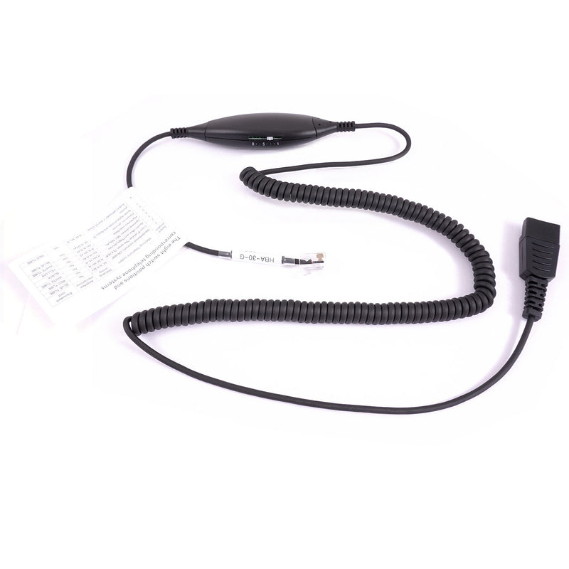 RJ9 Headset Universal - Superb Sound Professional Monaural Headset + Universal RJ9 Headset Adapter built in Jabra compatible QD