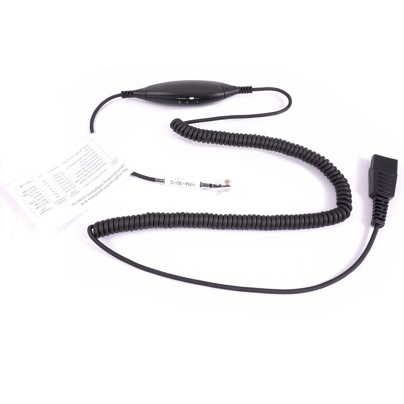 RJ9 Headset Universal - Best Sound Pro Binaural Headset + GN netcom compatible QD Universal RJ9 Headset Cord