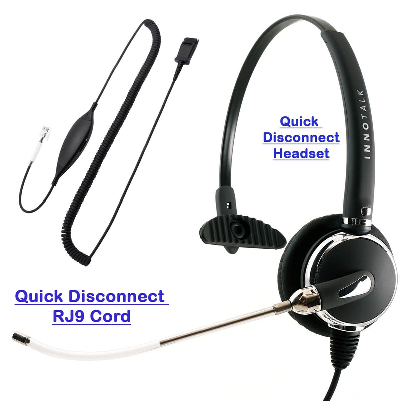 Avaya 1616  9610 9670 Phone Headset - Voice Tube Headset  with Avaya Headset Cord for Plantronics compatible QD