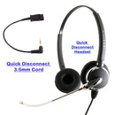 INNOTALK Voice Tube Binaural 3.5 mm Headset , 3.5 mm Smart iPhone Headset Adapter with Plantronics compatible QD Headset