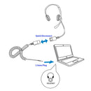 INNOTALK Noise Cancelling Binaural Computer Headset with a 3.5mm Headset adapter