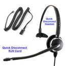 RJ9 u10p cord Headset, Best Professional Monaural Headset with Noise Cancel Mic Headset with Plantronics Compatible QD