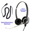 Voice Tube Microphone Pro Binaural Headset + RJ9 U10 26716-01 Headset Adapter as Office Headset