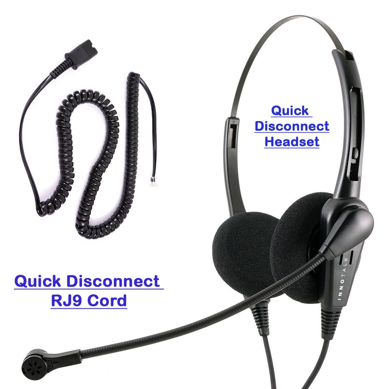 Cost Effective Customer Service Binaural headset + RJ9 U10 26716-01 Phone Headset Cord