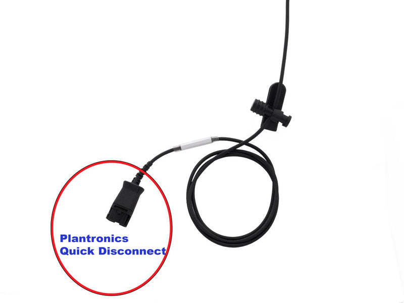 Phone headset - Replaceable Voice Tube Mic. Binaural Headset built in Plantronics Compatible quick disconnect