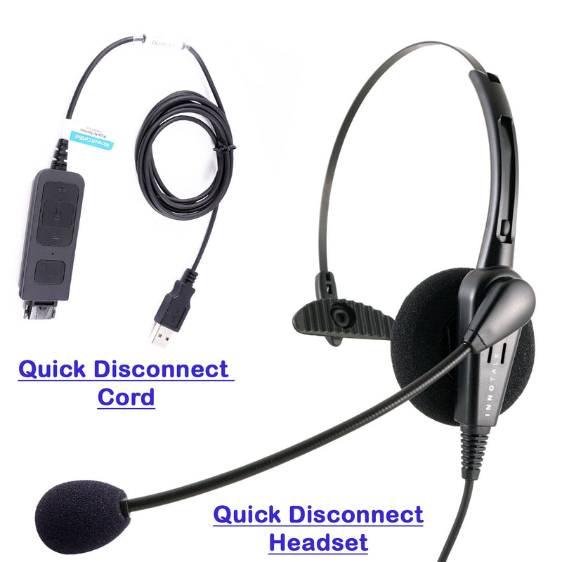Cost Effective Pro Monaural Computer Headset for Desk PC at Office, Customer service