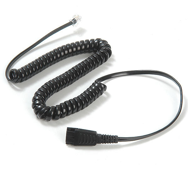 RJ9 headset - Jabra Compatible QD Business Grade Monaural headset + RJ9 modular Headset Adapter for Customer Representative