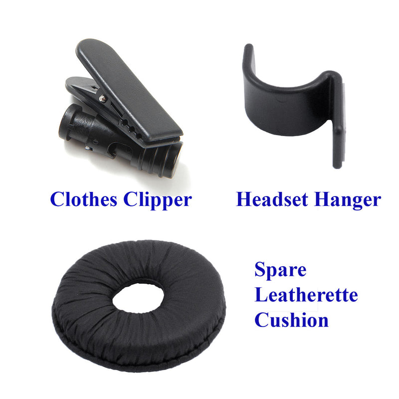 Sound Emphasis 3.5 mm Noise Cancel Professional Headset Package - Quick Disconnect  Headset + 3.5 mm Headset Adapter for Computer