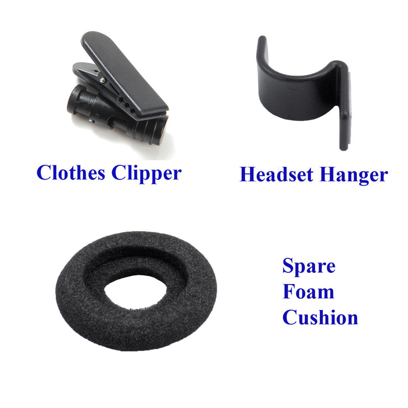 Polycom IP 320, 321, 330, 331 Monaural Headset - Plantronics compatible QD + 2.5 mm Polycom Phone Headset Adapter
