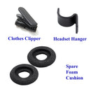 Voice Tube RJ9 Headset Universal - Replaceable Mic Tube Binaural Headset + Universal Compatible RJ9 Headset Cord