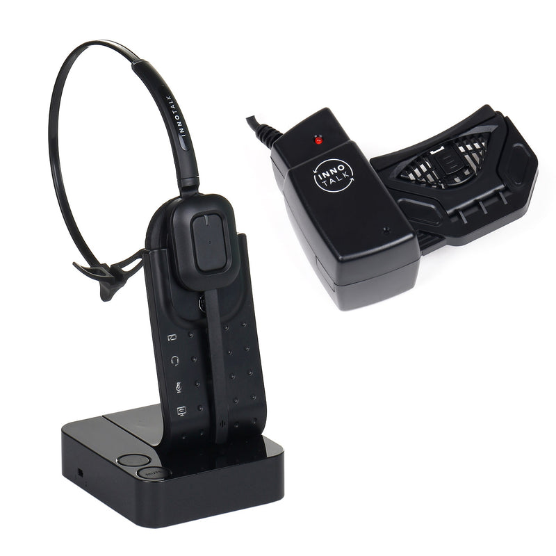 Desk Phone Wireless Headset with Remote Answering Handset Lifter for Call Center, Office Phone