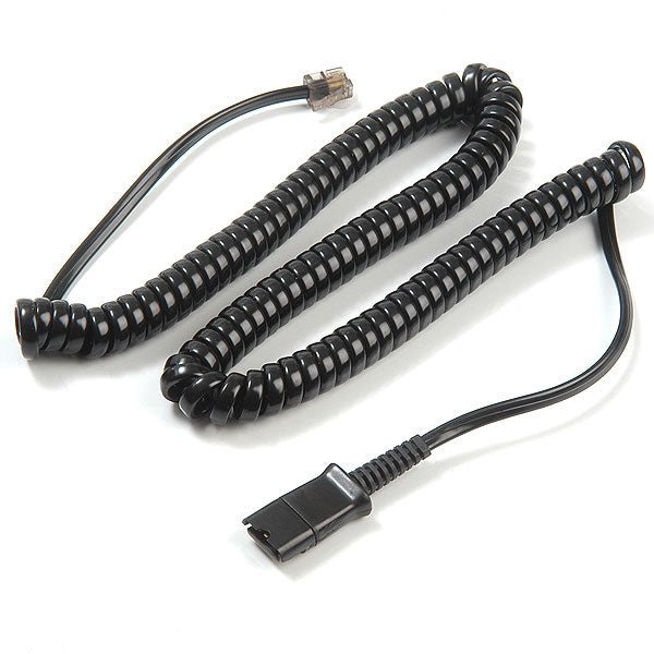 Prong Plug Phone Headset with Plantronics Compatible QD Package - Cost Effective Customer Service Binaural headset + Prong Adapter