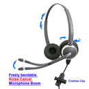 INNOTALK Deluxe Binaural Headset with Dual 3.5 mm Plugs Headset Adapter Cable for Desktop Computer Sound Card