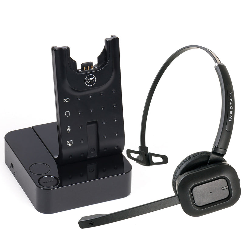 Desk Phone Wireless Headset with Remote Answering Handset Lifter for Call Center, Office Phone